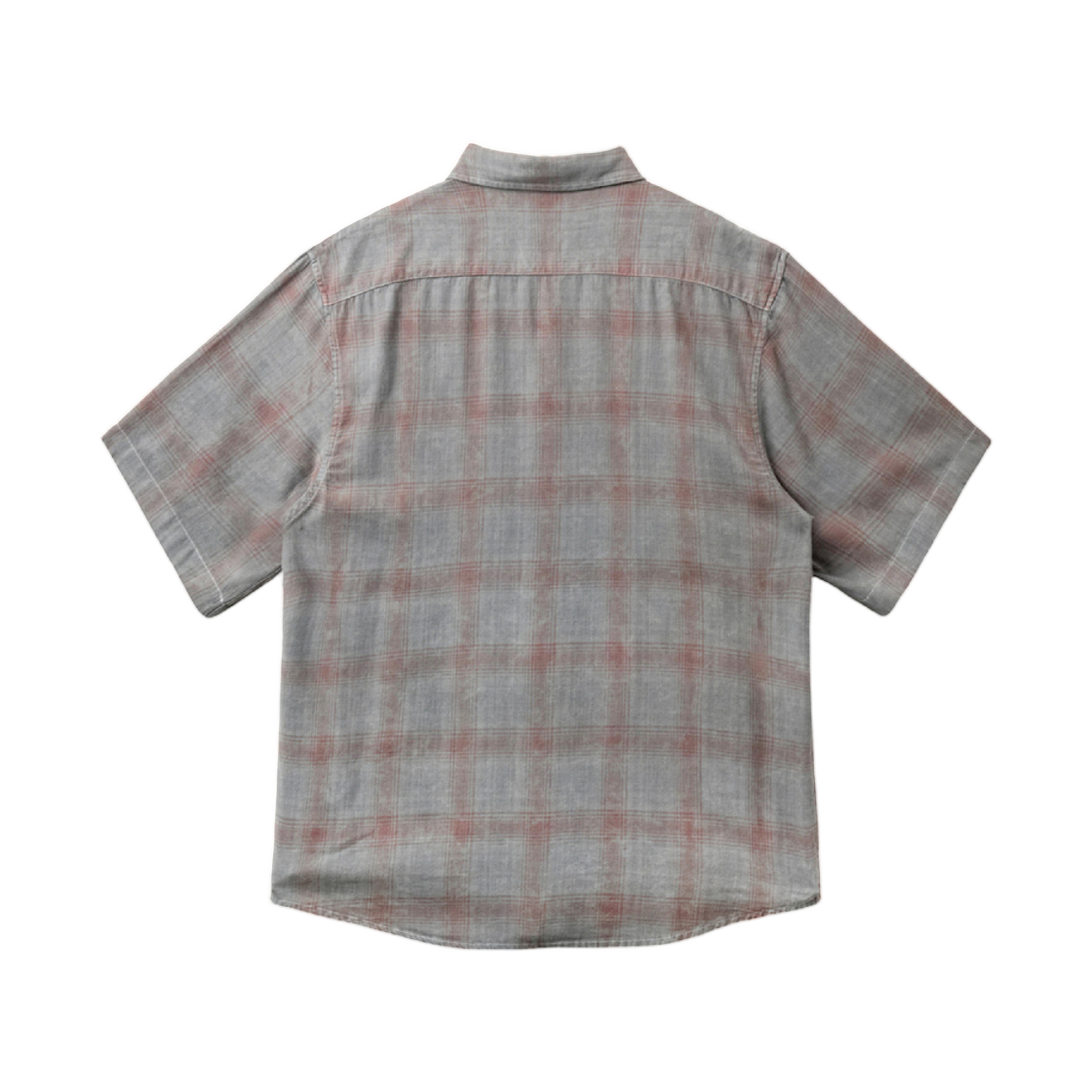 해칭룸 애로우 셔츠 오버 다이드 블리치드 체크 그레이(Hatchingroom Arrow Shirt Over Dyed Bleached Check Grey) - 2