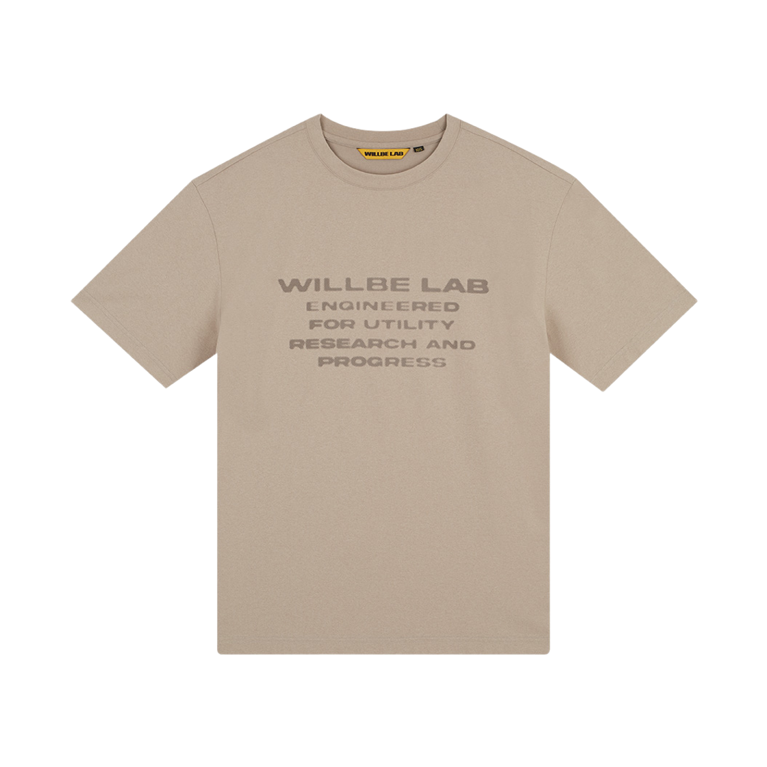 윌비랩 소로나 레터링 반팔 티셔츠 베이지(WILLBE LAB Sorona Lettering Short-Sleeved T-shirt Beige)