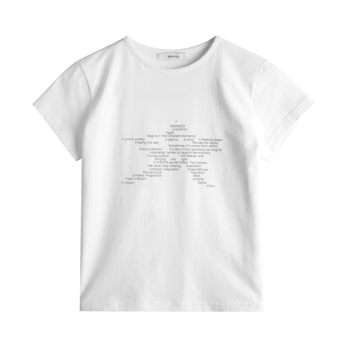 (W) 노이아고 스타 레터링 티셔츠 아이보리((W) Noiago Stars Lettering T-Shirt Ivory)
