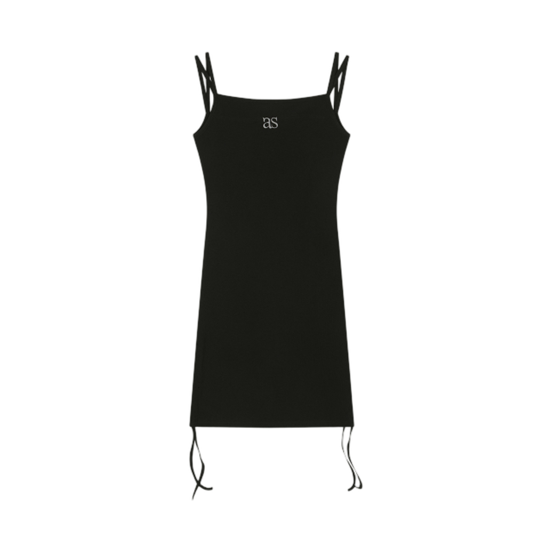 (W) 애즈온 레이어 셔링 드레스 블랙((W) Ason Layer Shirring Dress Black)