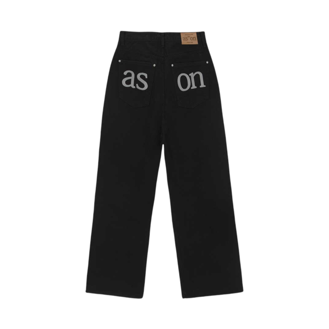 (W) 애즈온 스모그 와이드 팬츠 블랙((W) Ason Smog Wide Pants Black) - 2