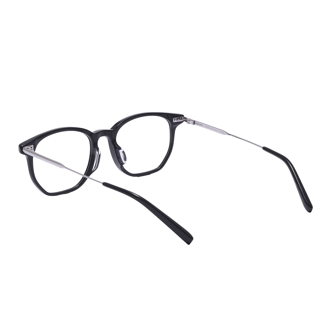 알로아이웨어 [SILVERBITE] SBG9602 0911G 오버실루엣 초경량 콤비 스퀘어 블랙/실버 안경테(ALO EYEWEAR [SILVERBITE] SBG9602 0911G oversized ultralight combo square black/silver eyeglass frame) - 3