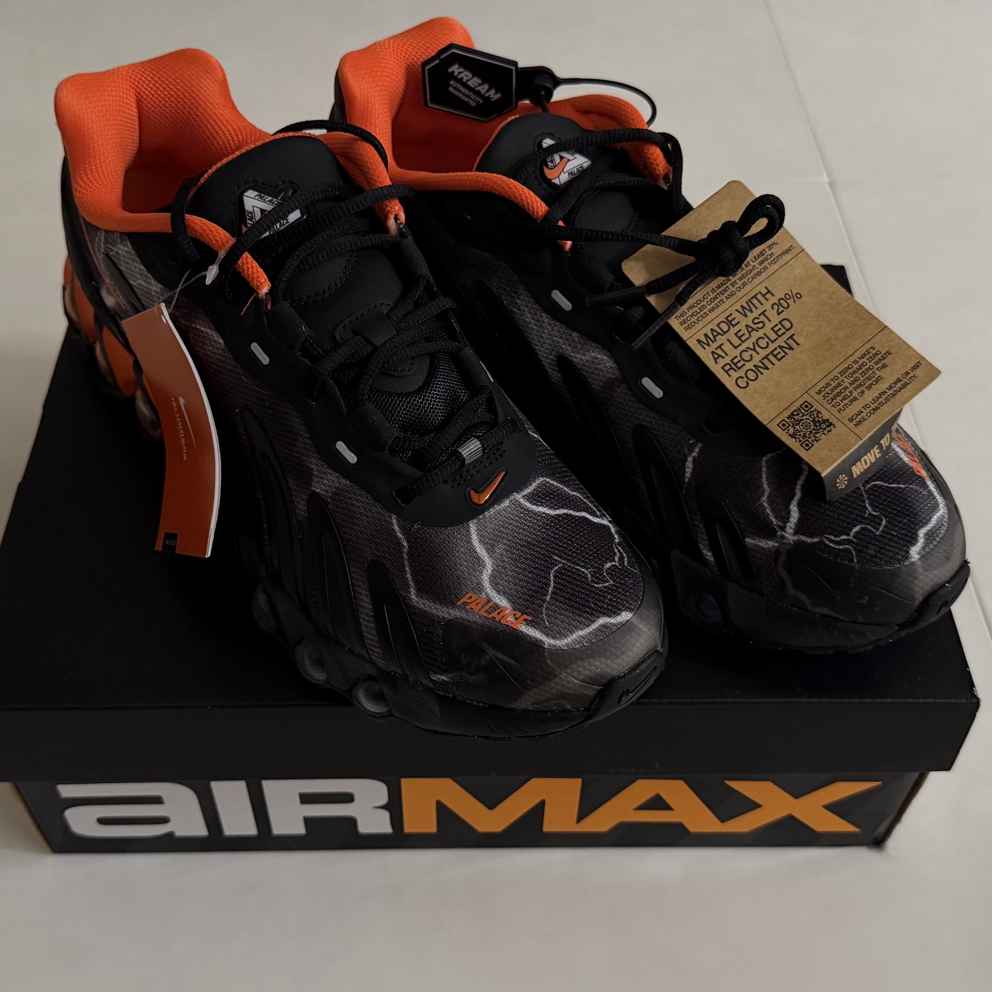 Nike x Palace Air Max Dn8 Black Safety Orange 착용 스타일 - 1