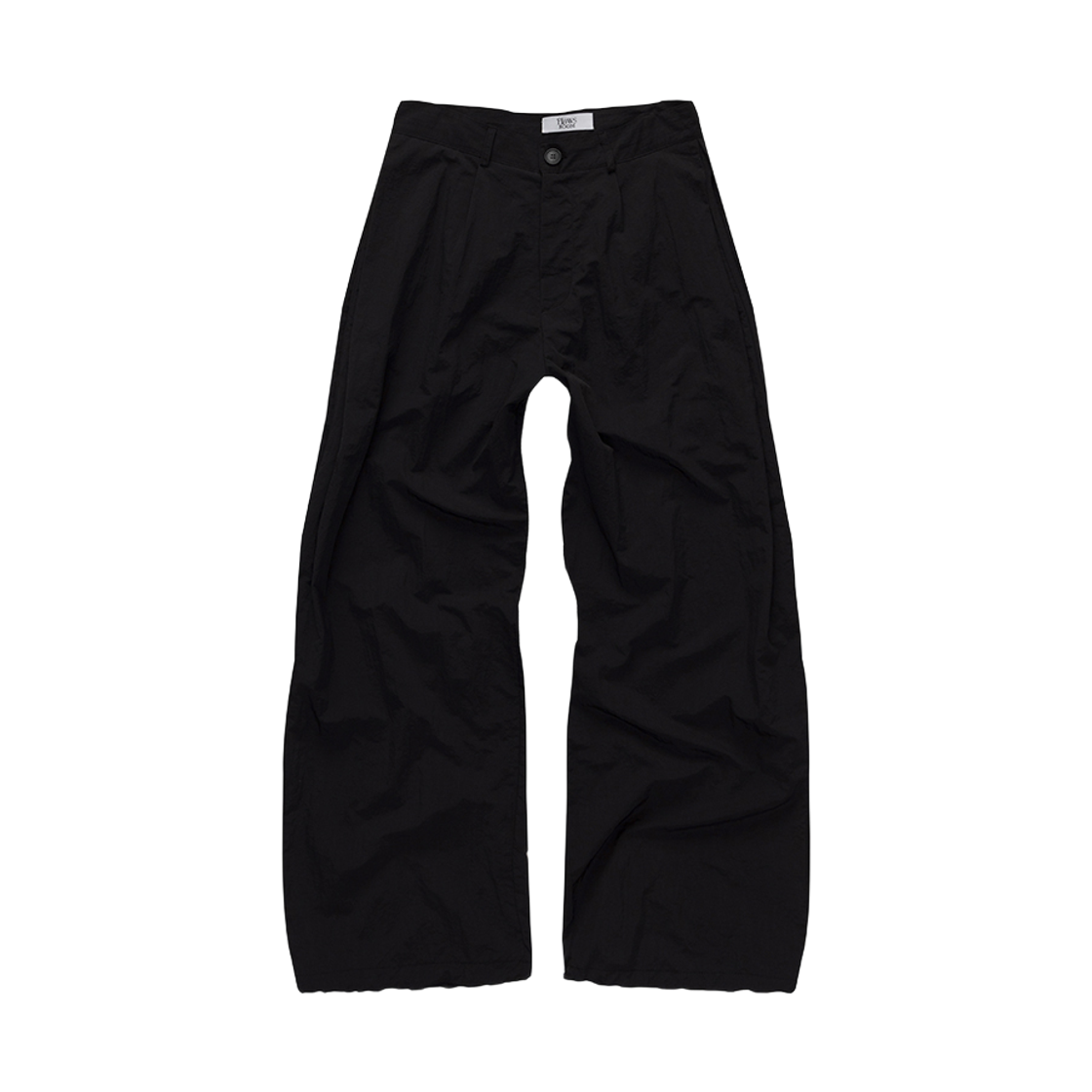 FL2523 Flawsroom Side Two Tuck Balloon Pants Black