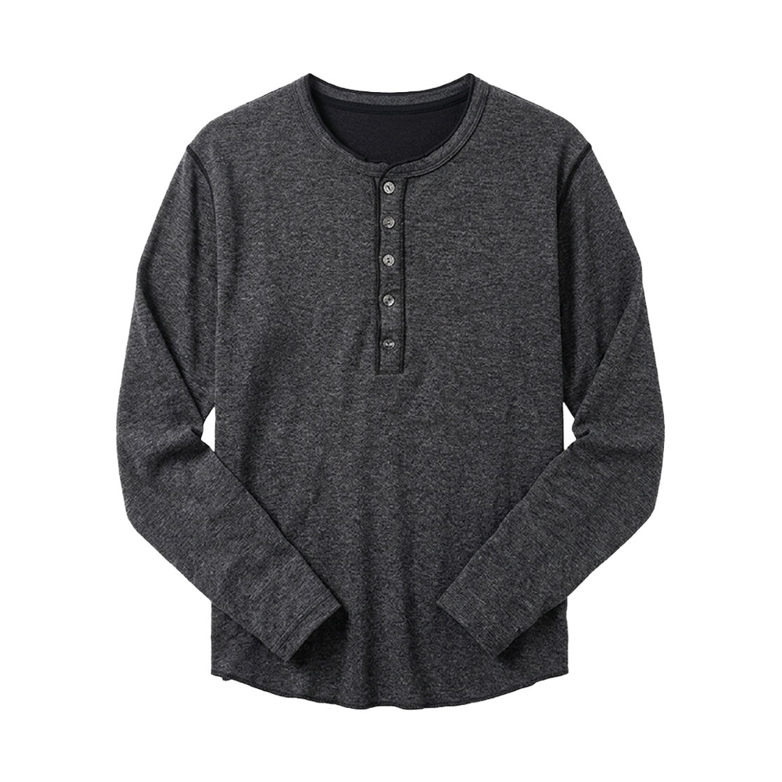 스팁 T*헨리넥 티셔츠 - 그레이(STEEPC T*Henley Neck T-shirt - Gray)
