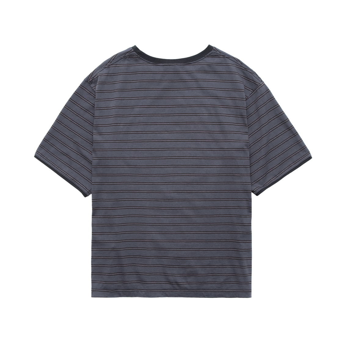 폴리테루 루즈드 스트라이프 티셔츠 퍼플 그레이(Polyteru Loosed Striped T-Shirt Purple Gray) - 2