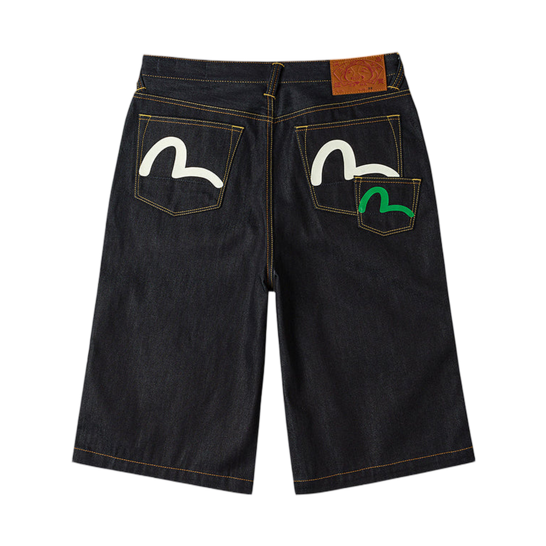 에비수 시걸 프린트 앤 멀티포켓 패션 핏 데님 쇼츠 인디고(Evisu Seagull Print and Multi-Pocket Fashion Fit Denim Shorts) - 2