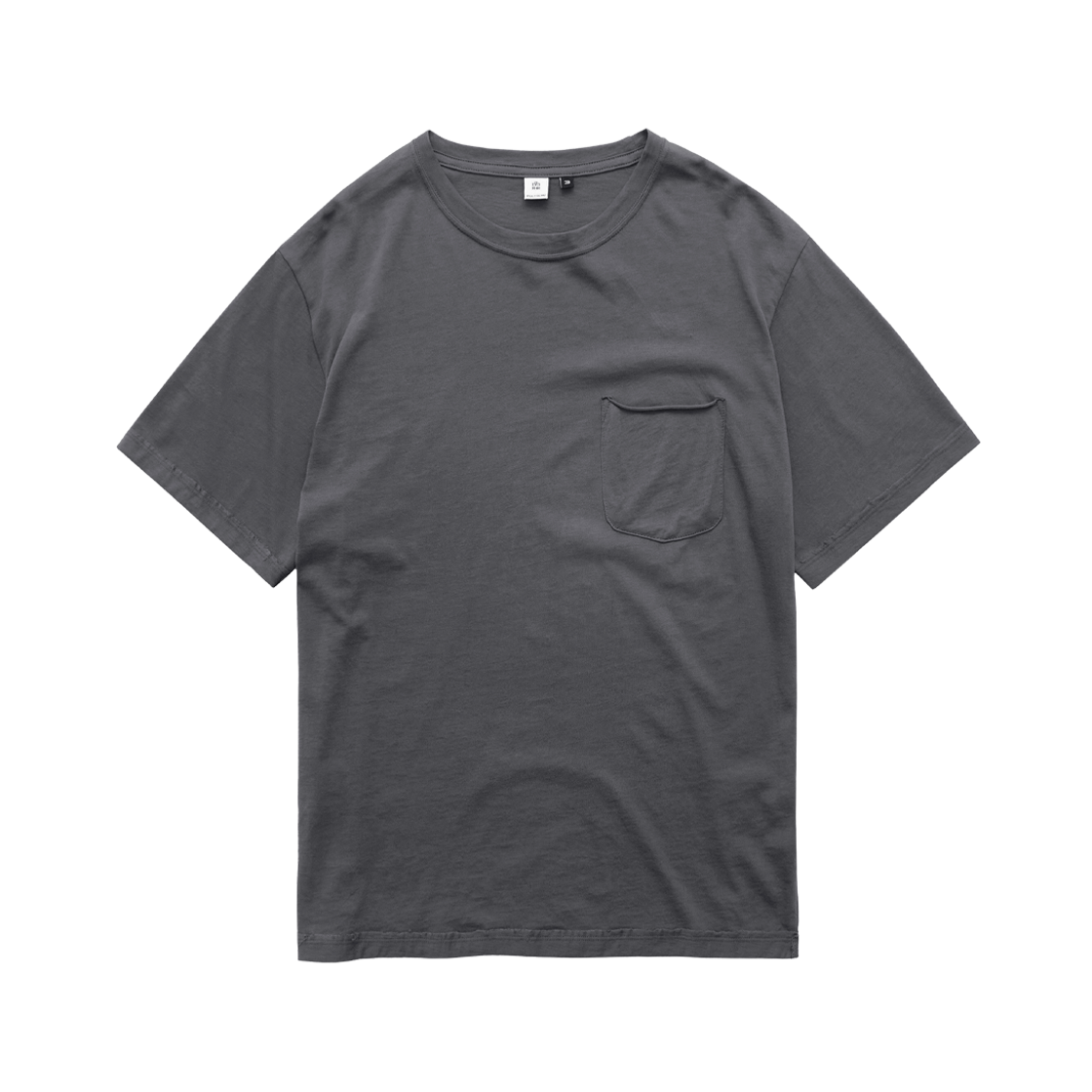 폴리테루 로우 컷 포켓 티셔츠 차콜(Polyteru Raw Cut Pocket T-Shirt Charcoal) - 1