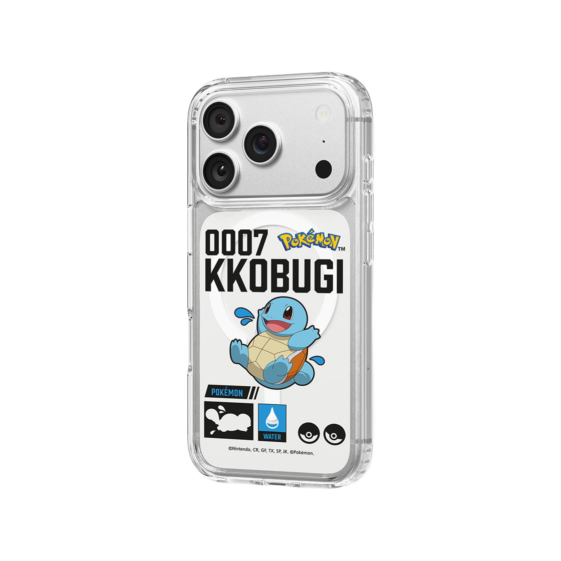 에스엘비에스 포켓몬 꼬부기 인덱스 클리어 마그넷 케이스 for iPhone17 Series(SLBS Pokémon Squirtle Index Clear Magnet Case for iPhone17 Series) - 5
