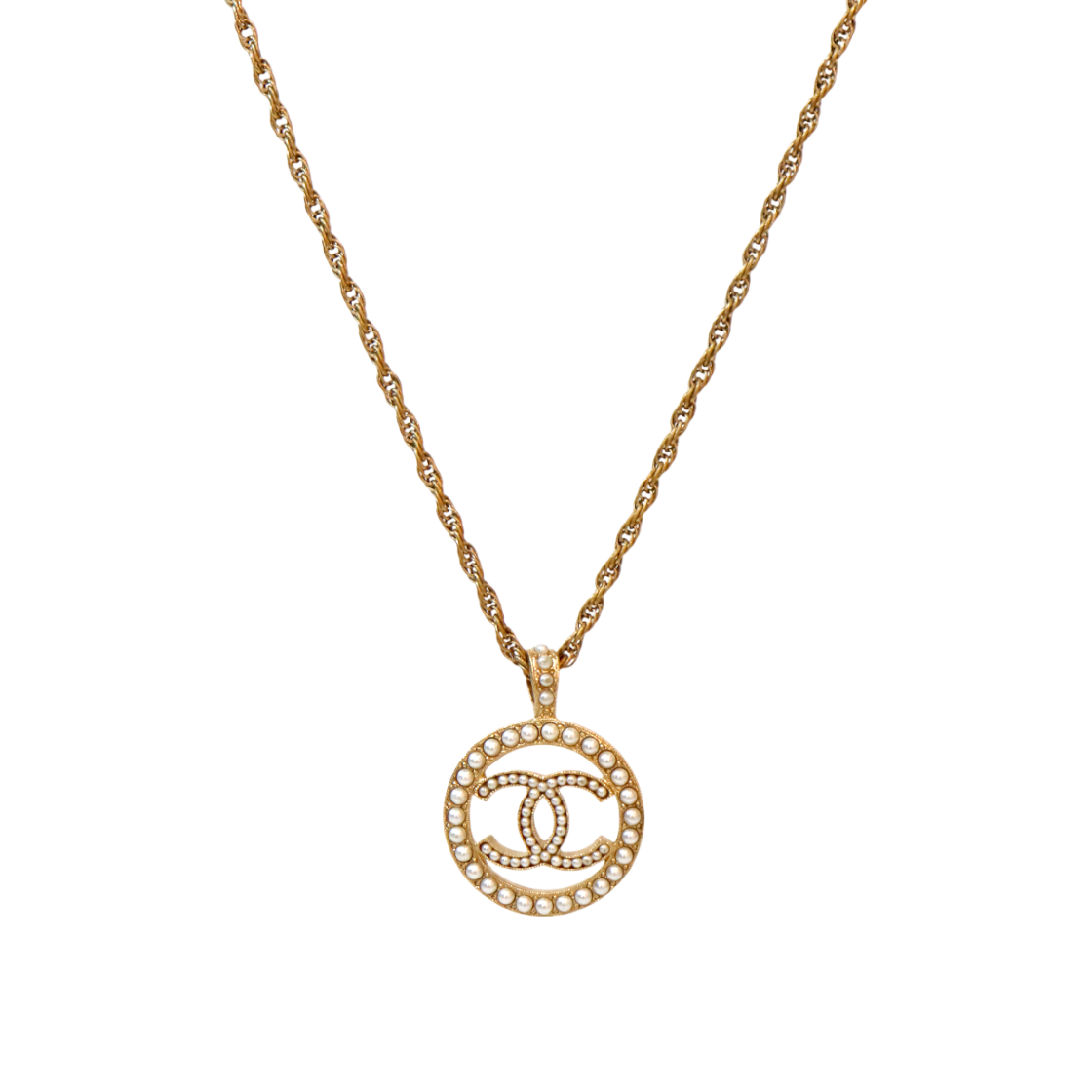 샤넬 진주 CC 골드 목걸이 C-B52076(Chanel Pearl CC Gold Necklace C-B52076) - 1