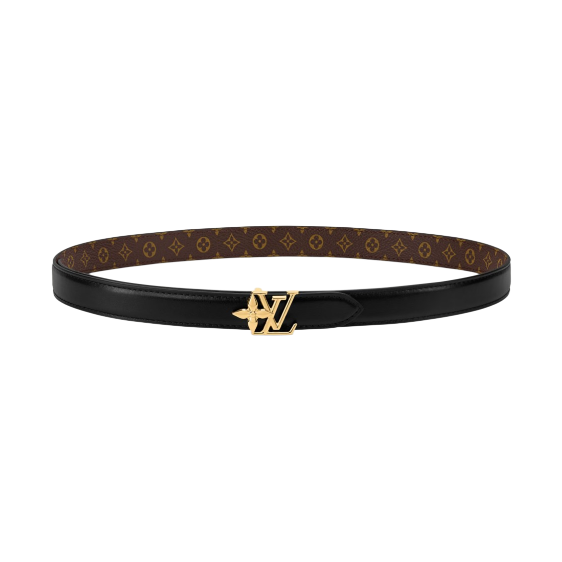 - (W) Louis Vuitton LV Bloom 20mm Reversible Belt Black
