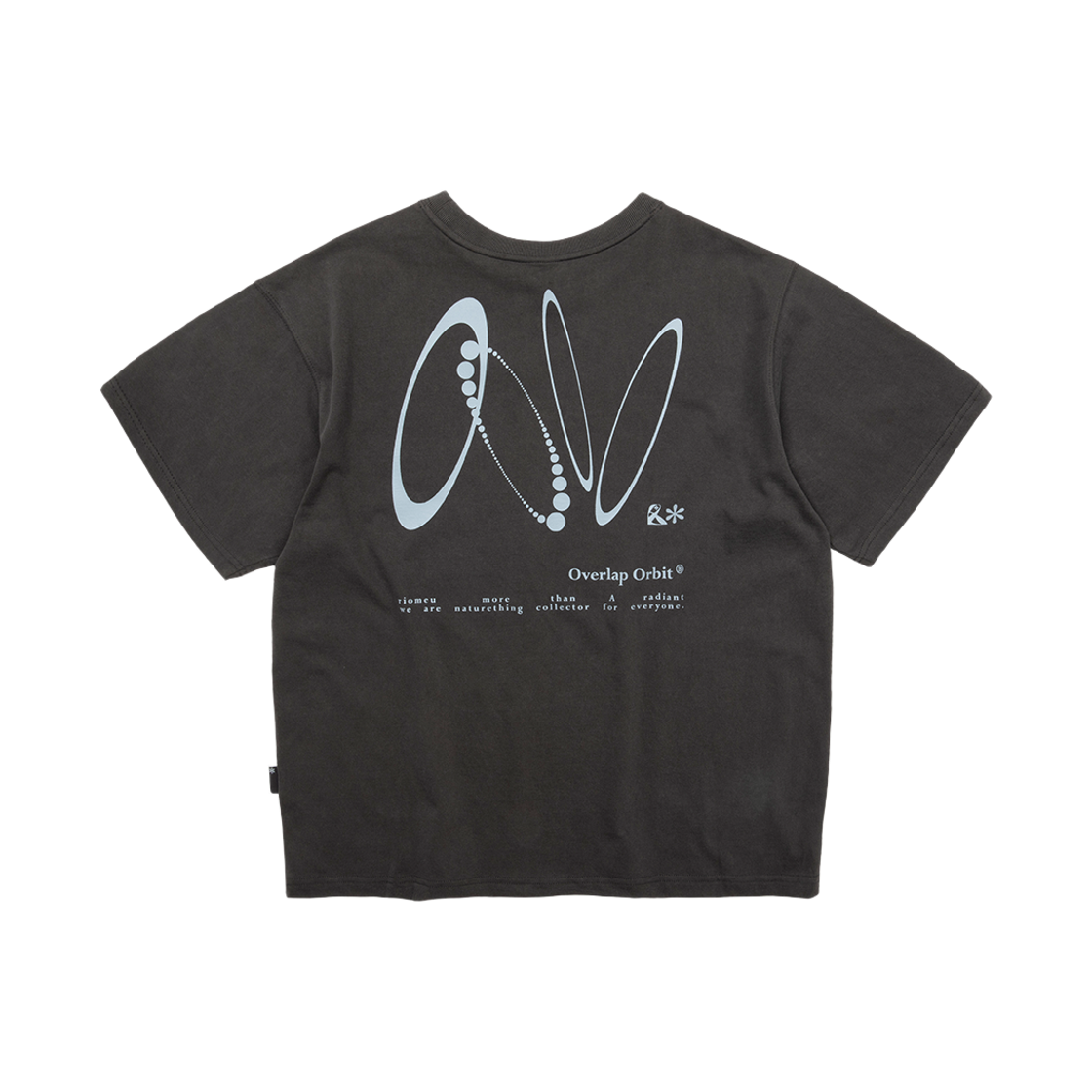 리오므 오버랩 오르빗 반팔티 차콜(Riomeu Overlap Orbit Short Sleeve T-shirt_Charcoal)