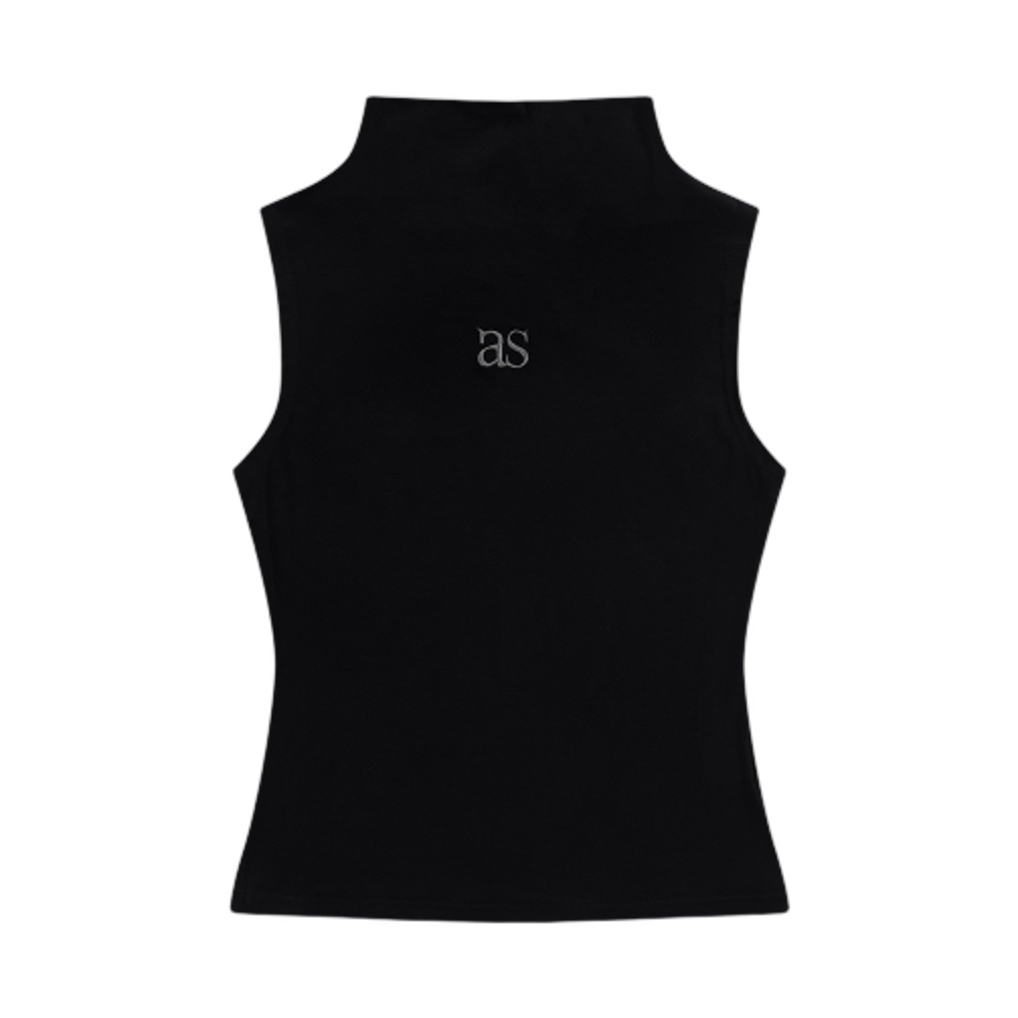 (W) 애즈온 허쉬 하이 넥 슬리브리스 블랙((W) Ason Hush High Neck Sleeveless Black)