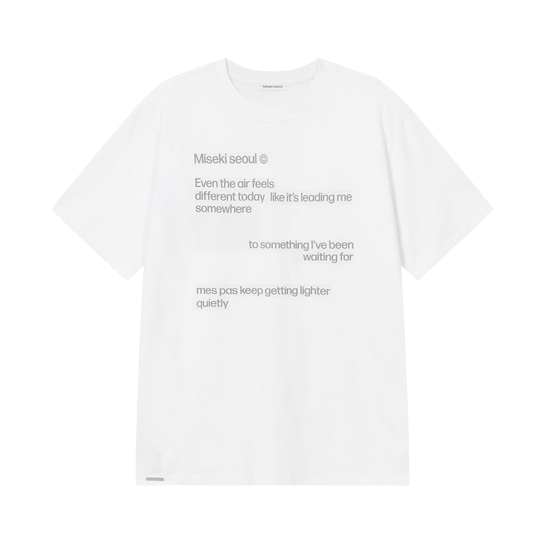 - (W) Miseki Seoul Block Lettering Short Sleeve White