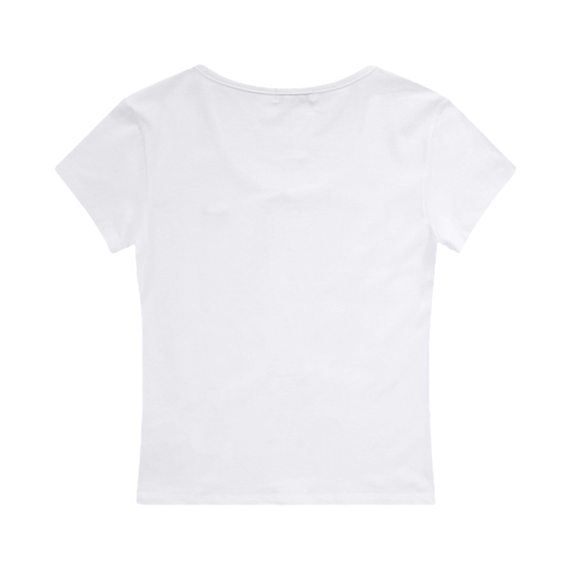 (W) 애즈온 플레인 슬림 티셔츠 화이트((W) Ason Plain Slim T-Shirt White) - 2
