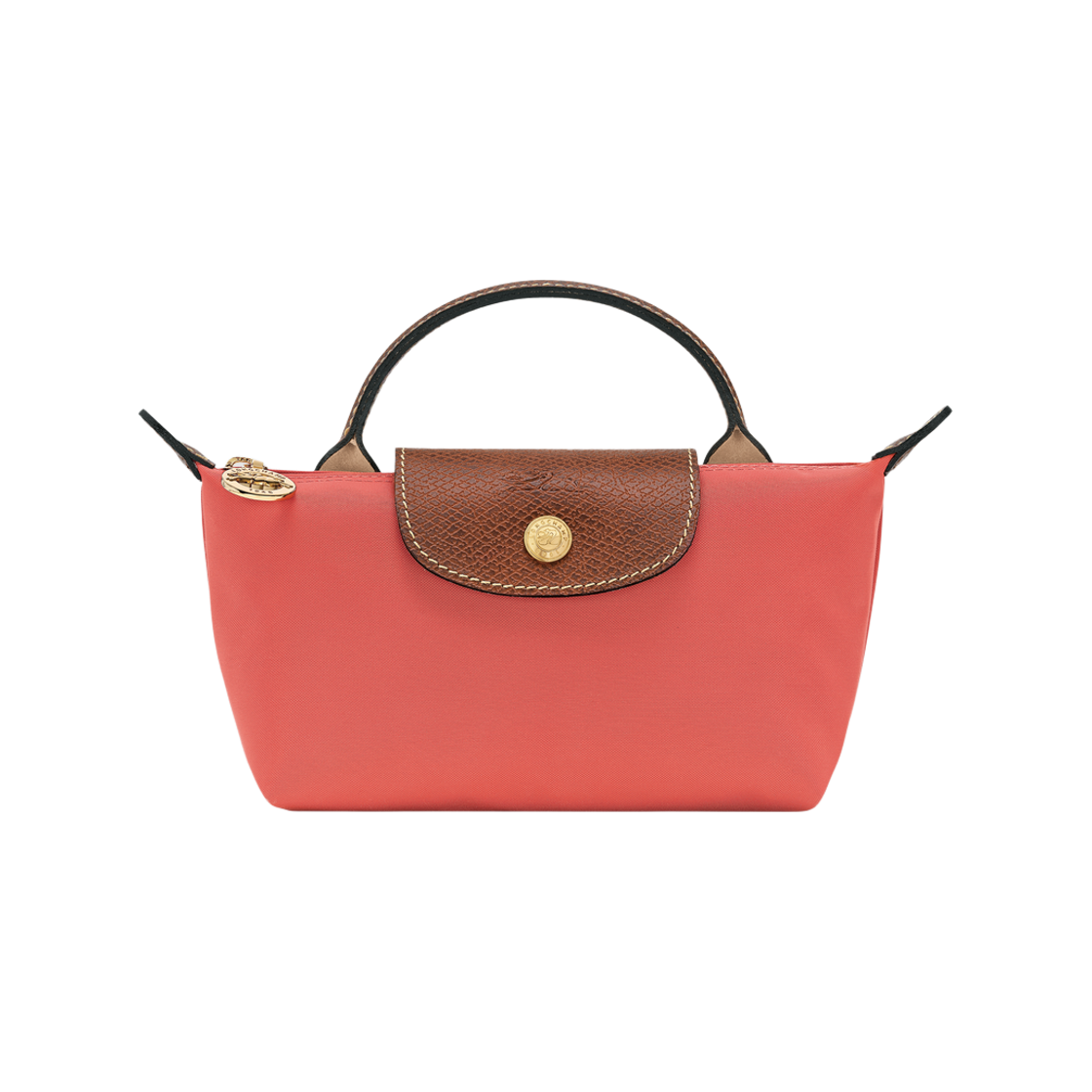34175089218 Longchamp Le Pliage Original Handle Pouch Strawberry
