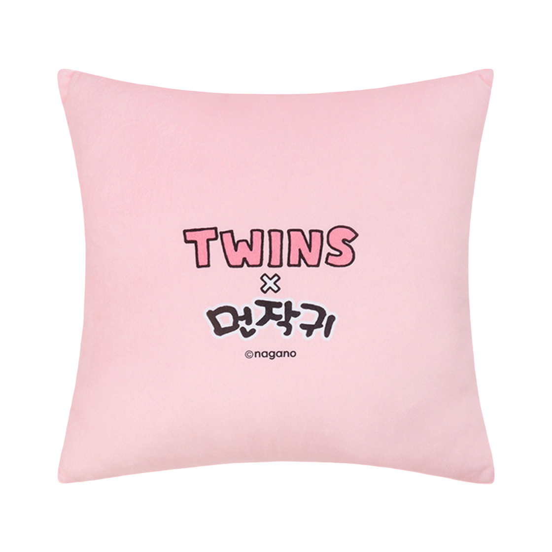 LG 트윈스 x 치이카와 캐릭터 사각쿠션 화이트 핑크(LG Twins x Chiikawa Character Square Cushion White Pink) - 2