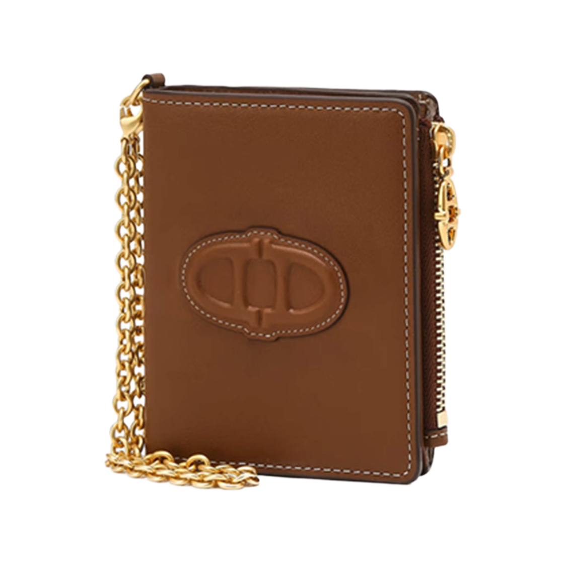 AAHO6F457W2 Athe Vanessabruno Acc Stamp Brown Chain Strap Half Wallet Aaho6F457W2 Normal Brown