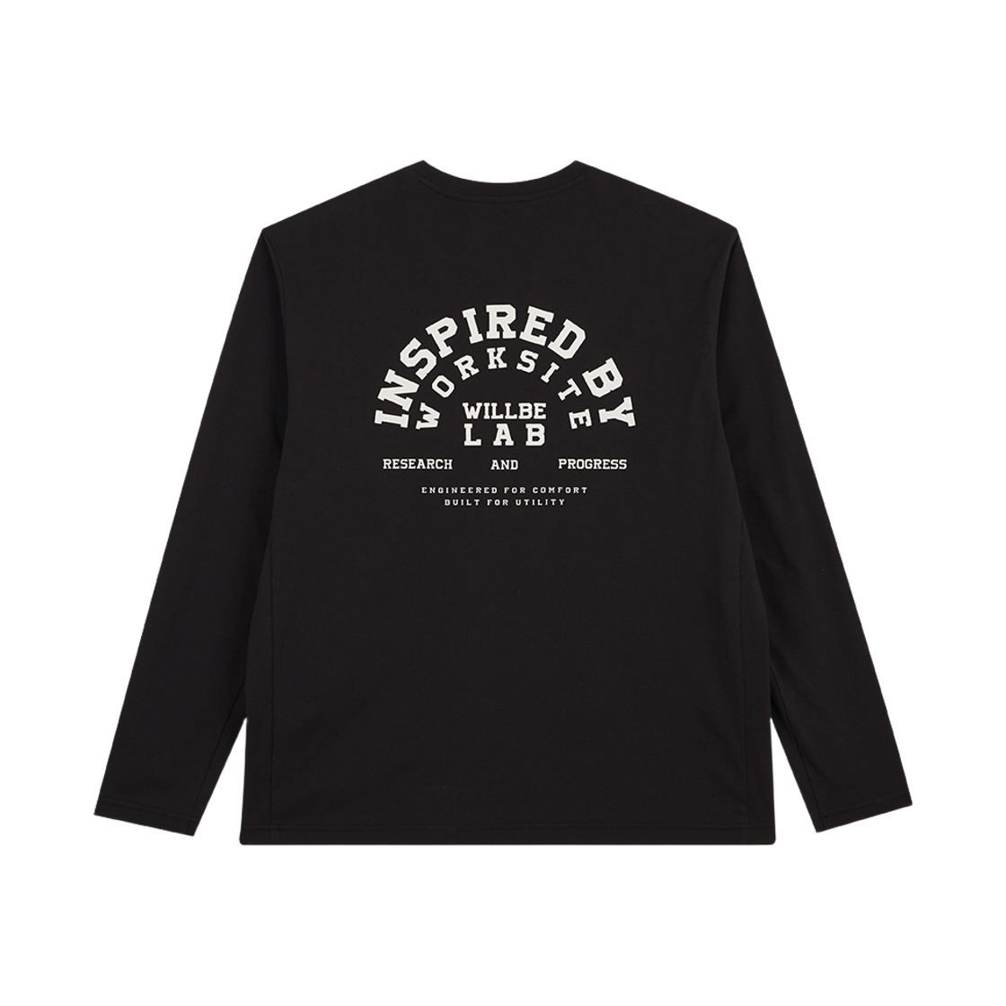 윌비랩 소로나 레터링 긴팔 티셔츠 블랙(WILLBE LAB Sorona Lettering Long-Sleeved T-shirt Black)