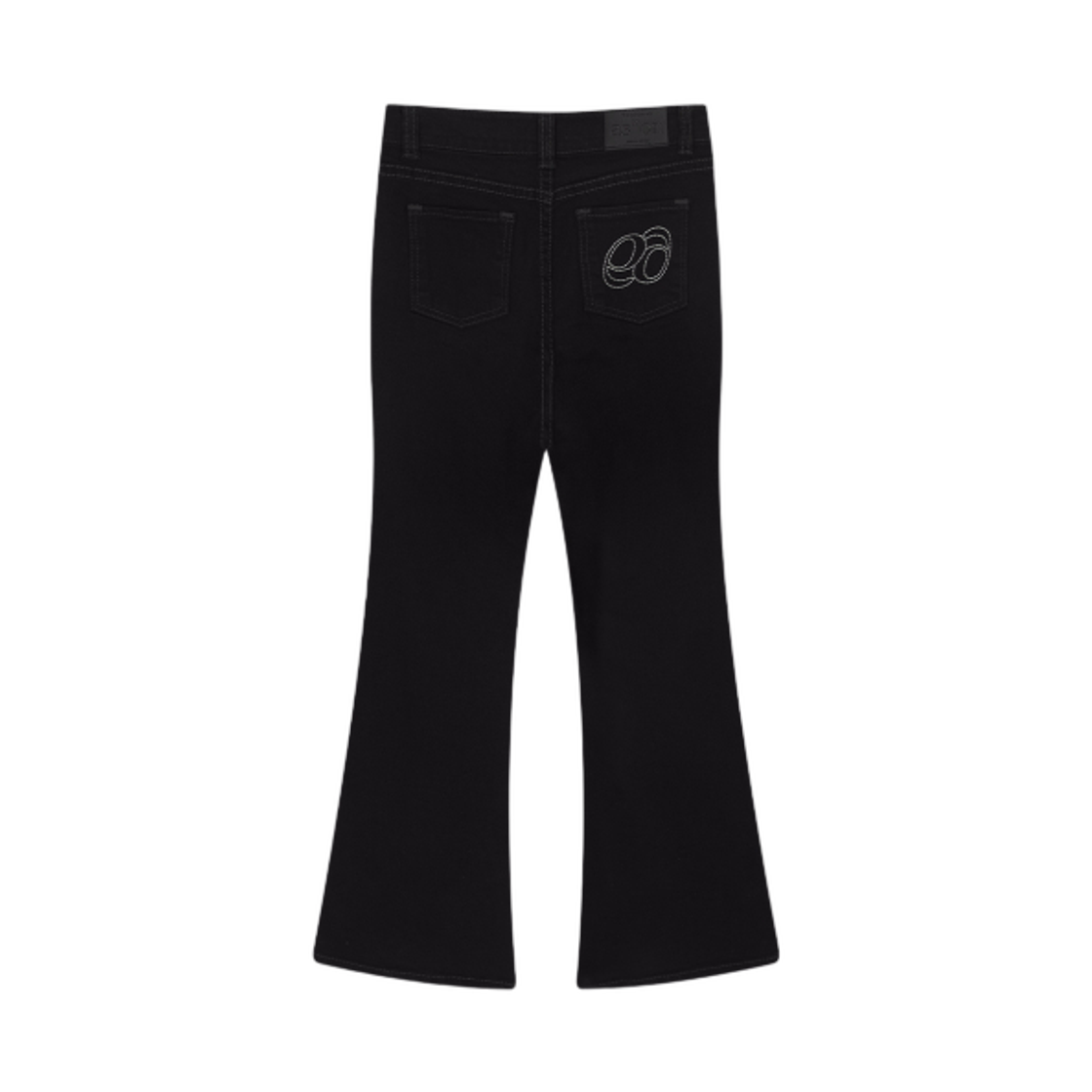 (W) 애즈온 로에 부츠컷 팬츠 블랙((W) Ason Loe Bootcut Pants Black) - 2
