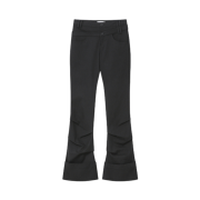 (W) Miseki Seoul Two Line Layered Folding Pants Black