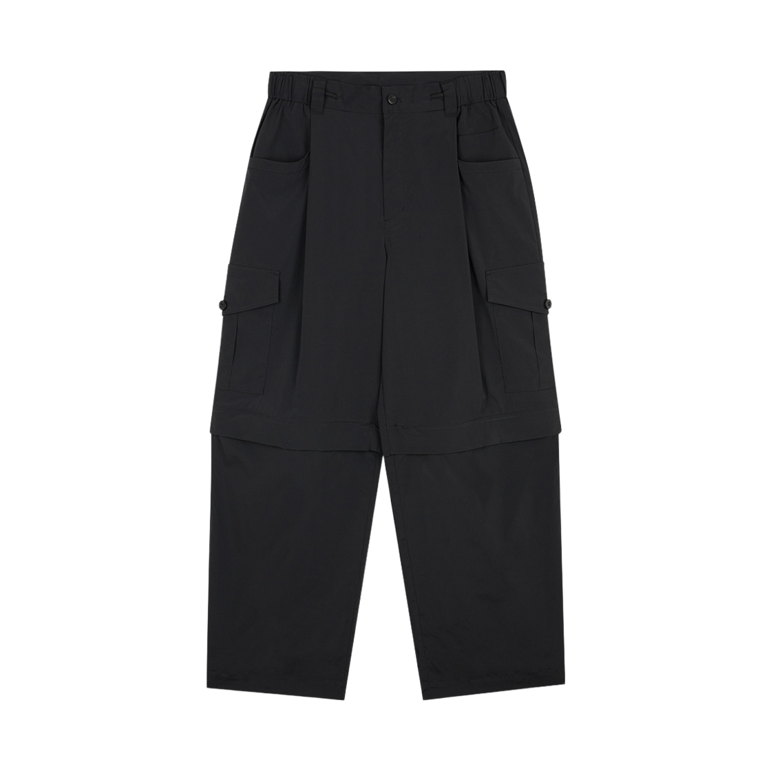 윌비랩 세미 와이드 디테처블 카고 팬츠 블랙(WILLBE LAB Semi-wide Detachable Cargo Pants Black)
