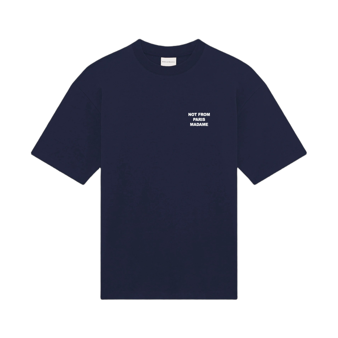 TS203-CO002-NY Drole de Monsieur Not From Paris Madame Cotton T-Shirt Navy