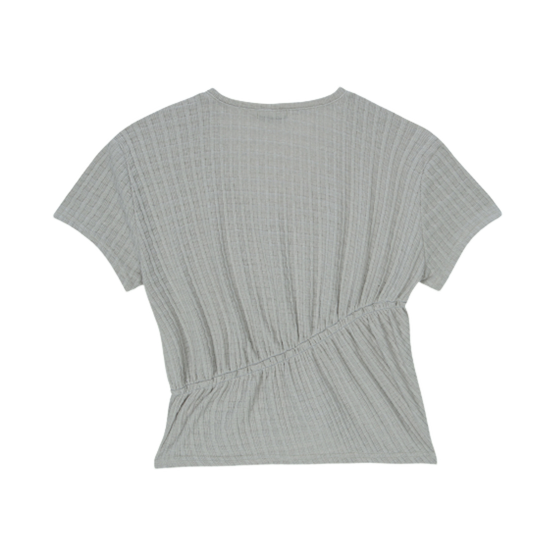 (W) 애즈온 소프트 셔링 티셔츠 그레이((W) Ason Soft Shirring T-Shirt Gray) - 2