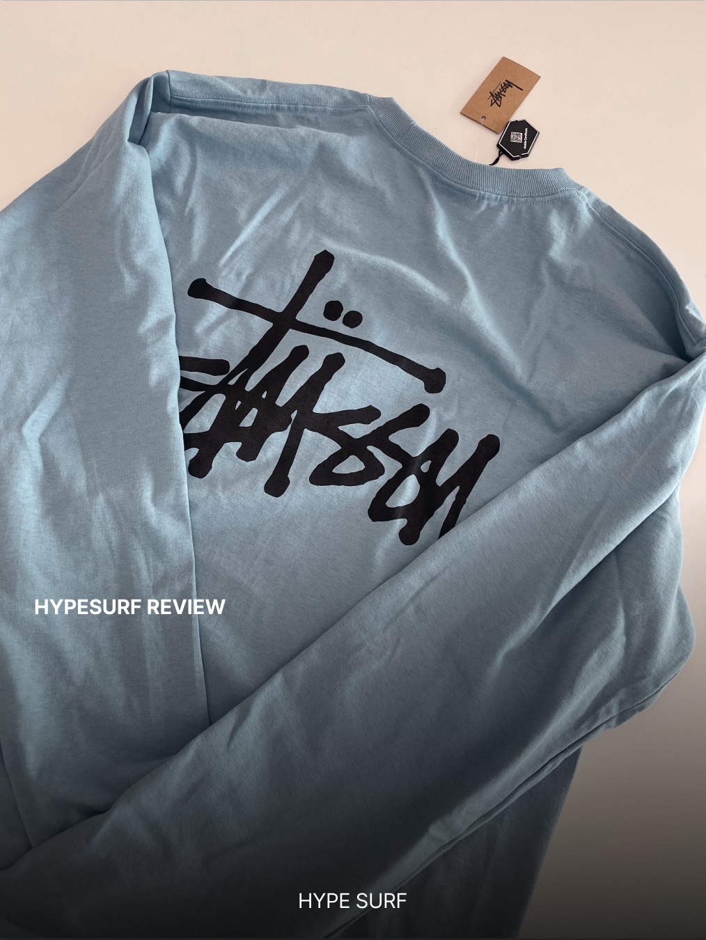 Stussy Basic Stussy LS T-Shirt Slate 착용 스타일 - 3