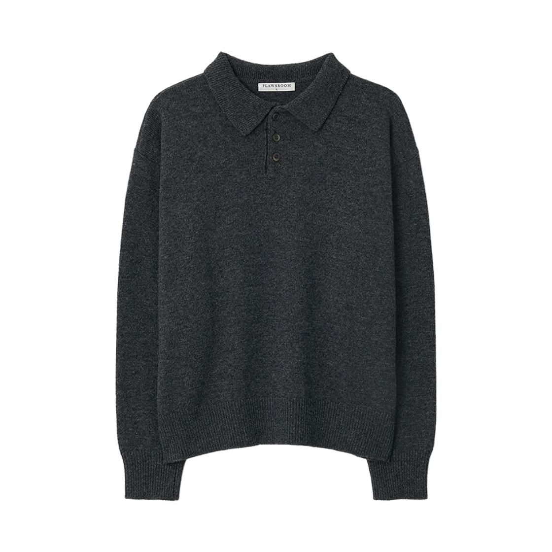 FL2527 Flawsroom Misty Collar Knit Charcoal