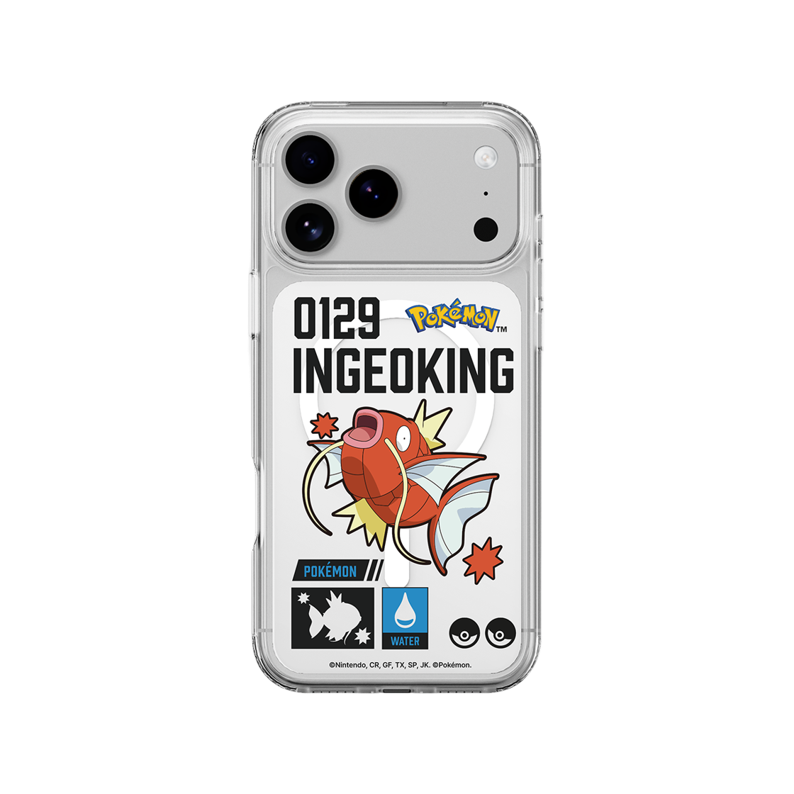에스엘비에스 포켓몬 잉어킹 인덱스 클리어 마그넷 케이스 for iPhone17 Series(SLBS Pokémon Magikarp Index Clear Magnet Case for iPhone17 Series) - 4
