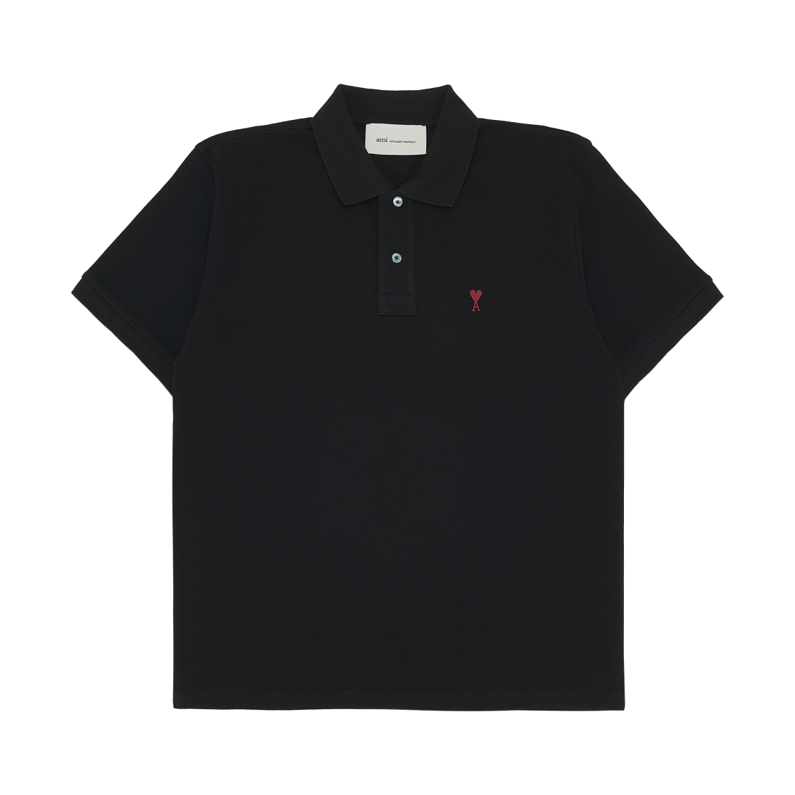 아미 스몰 하트 로고 폴로 셔츠 블랙(AMI de Coeur Polo Shirt Black)