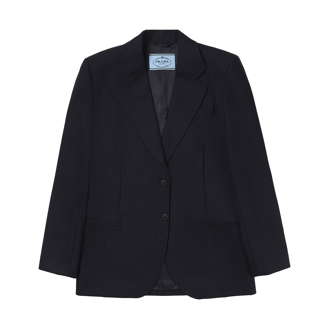 P545P-16OX-F0008 (W) Prada Single-Breasted Chevron Jacket Navy