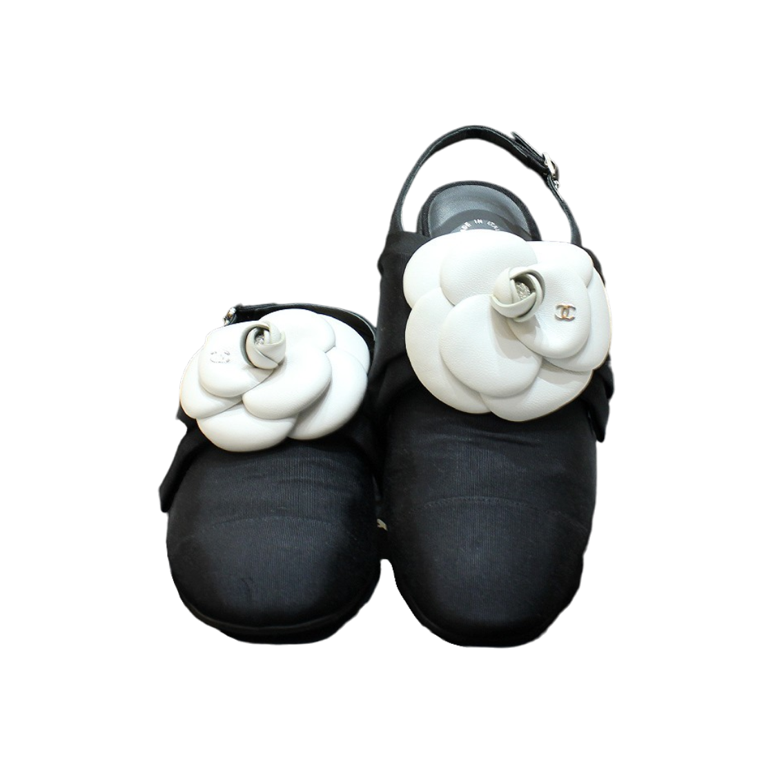 샤넬 까멜리아 슬링백 펌프스 38C 250mm G45307(Chanel Camellia Slingback Pumps 38C G45307) - 1