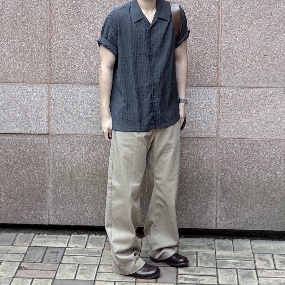 Yase Wooden Horsehide Derby Shoes Brown 착용 스타일 - 2