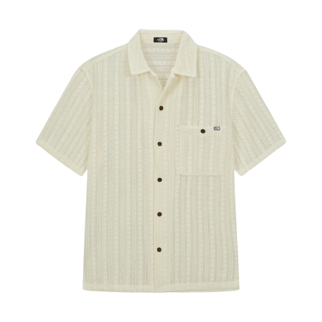 NH8SS08A The North Face Crochet S/S Shirts Cream - 26SS