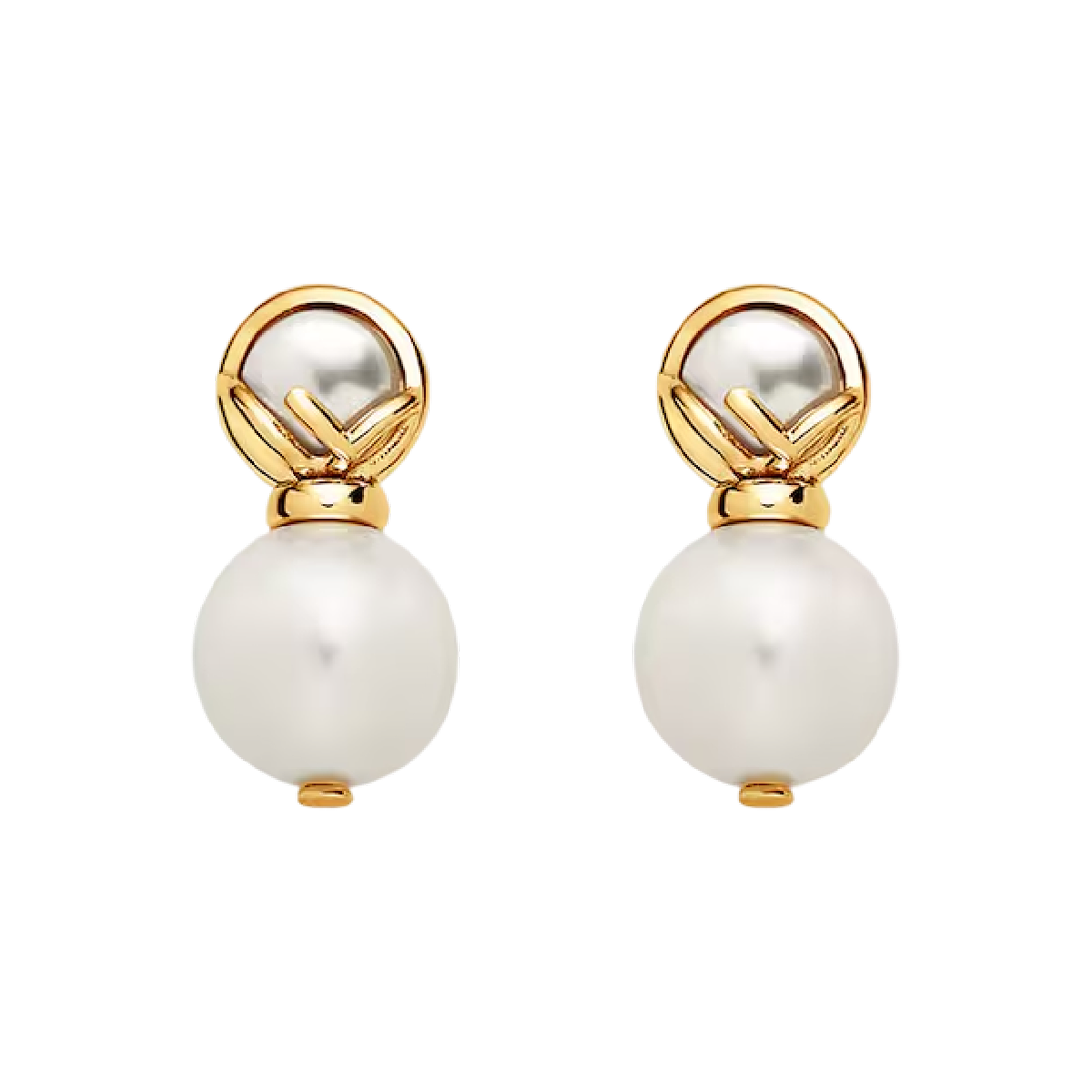 (W) 펜디 F 이즈 펜디 이어링 골드((W) Fendi F is Fendi Earrings Gold)