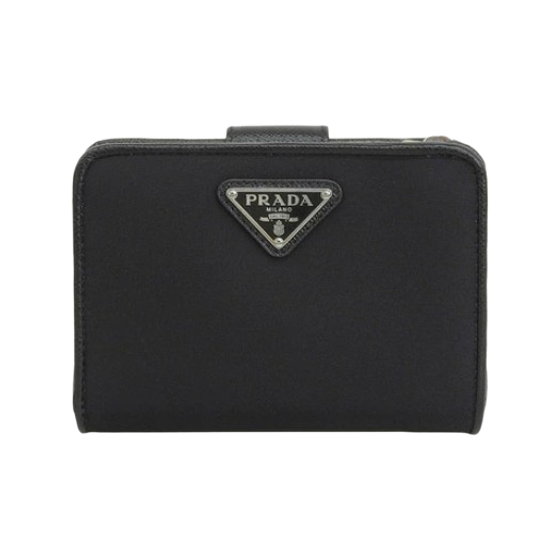 1ML018-UZ0-F0002 Prada Tessuto Leather Bi-Fold Wallet Black