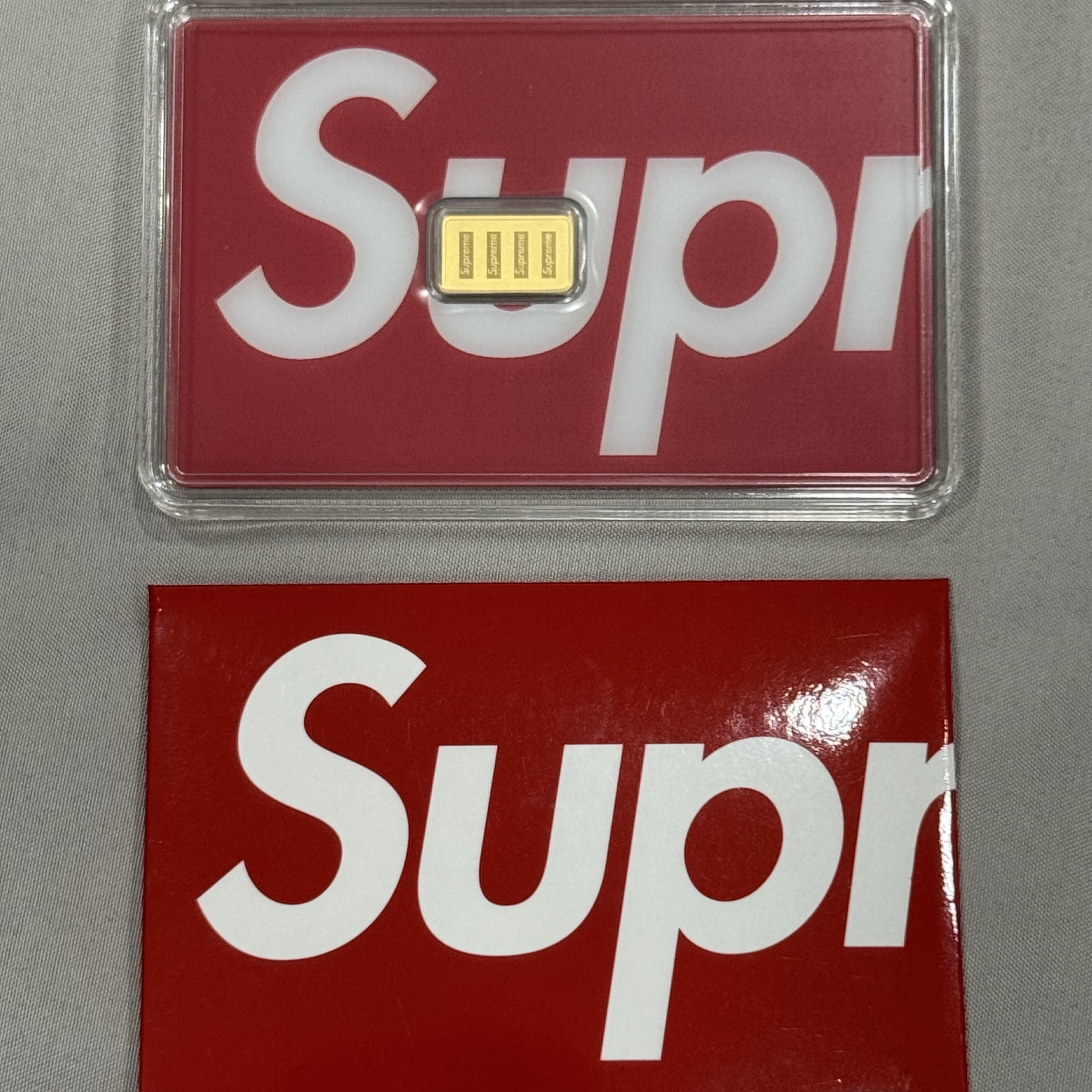 Supreme x PAMP Suisse Gold Bar 1g Red - 26SS 착용 스타일 - 5