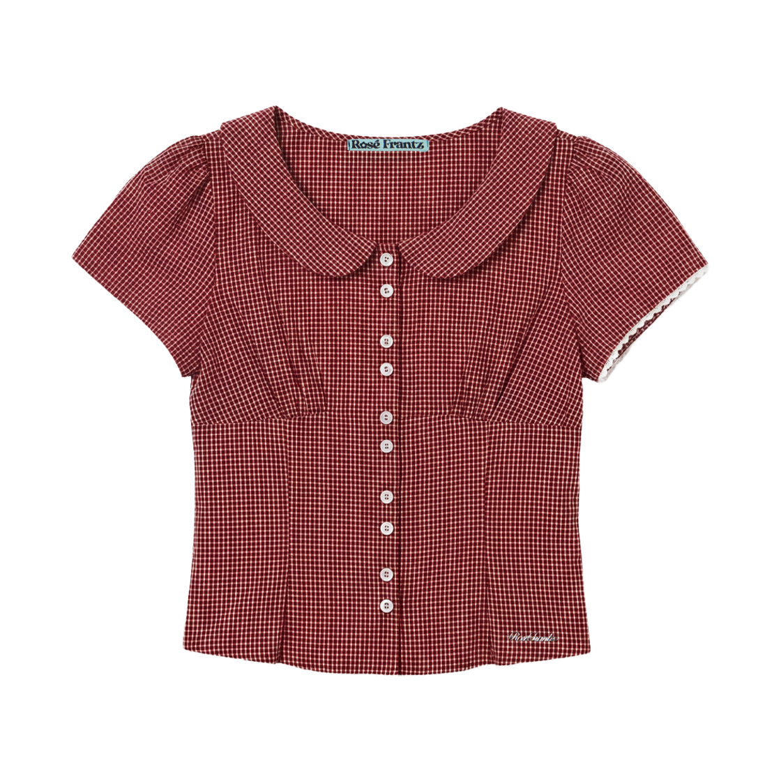 로제프란츠 라운드 카라 반팔 블라우스 레드(Rosefrantz Round Collar Short Sleeve Blouse [Red])
