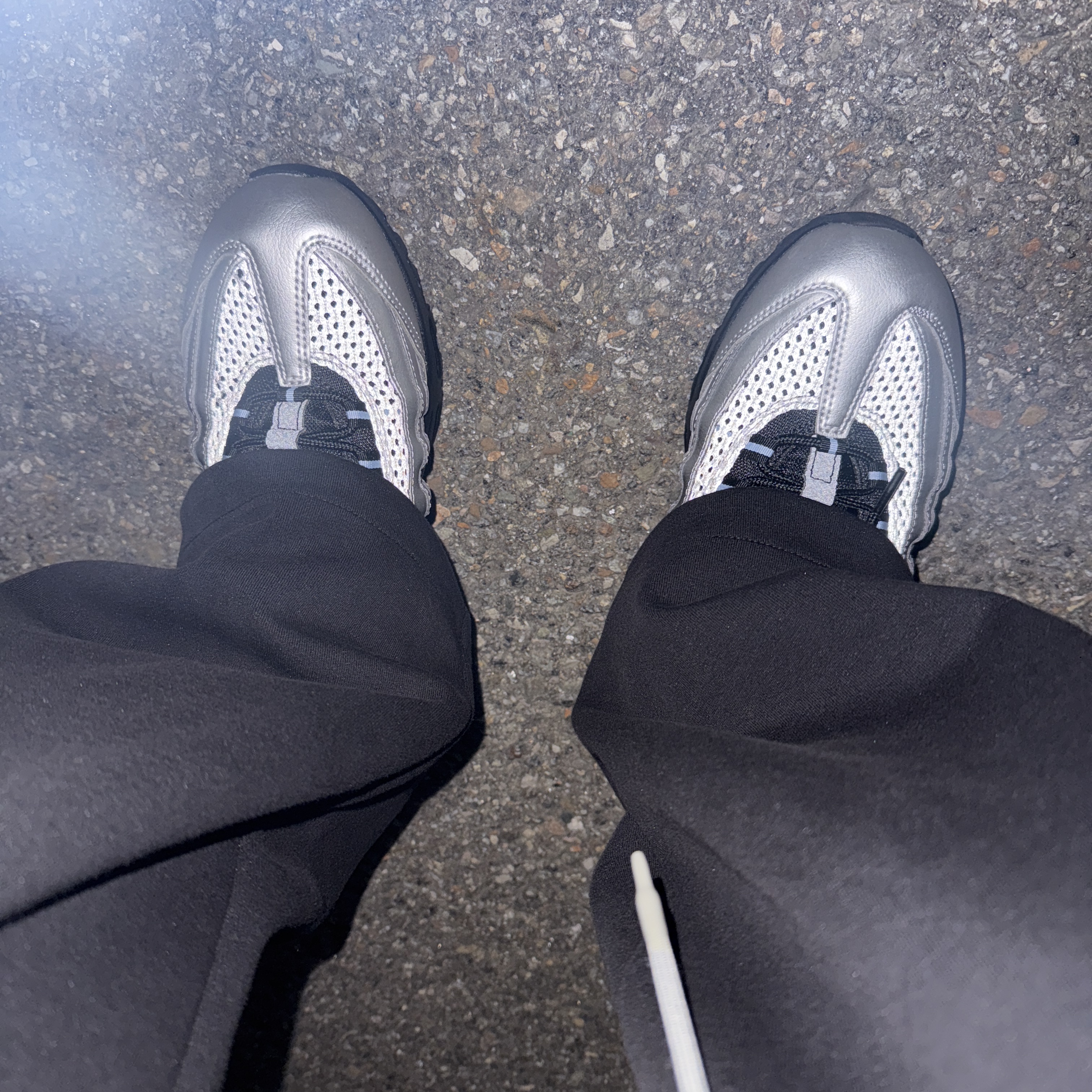 Nike x Palace Air Max 95 Metallic Silver Aluminum 착용 스타일