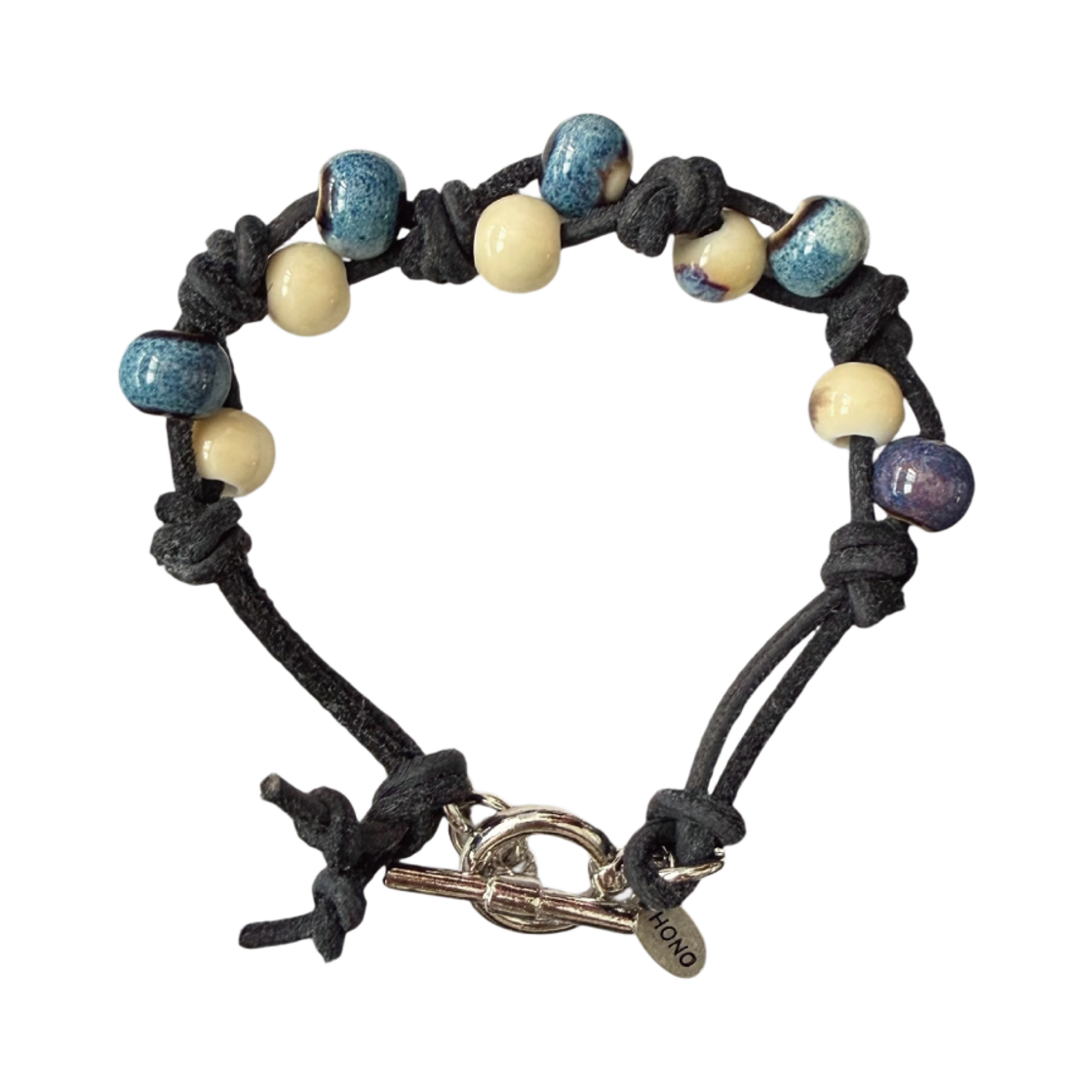 호노 리포트 카우 스웨이드 브레이슬릿 블루(Hono Report Cow Suede Bracelet Blue)