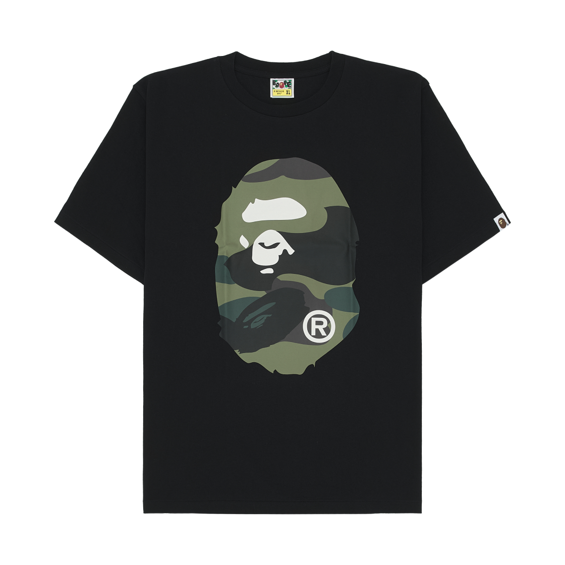 베이프 자이언트 퍼스트 카모 빅 에이프 헤드 티셔츠 블랙 그린(BAPE Giant 1st Camo Big Ape Head T-Shirt Black Green) - 1