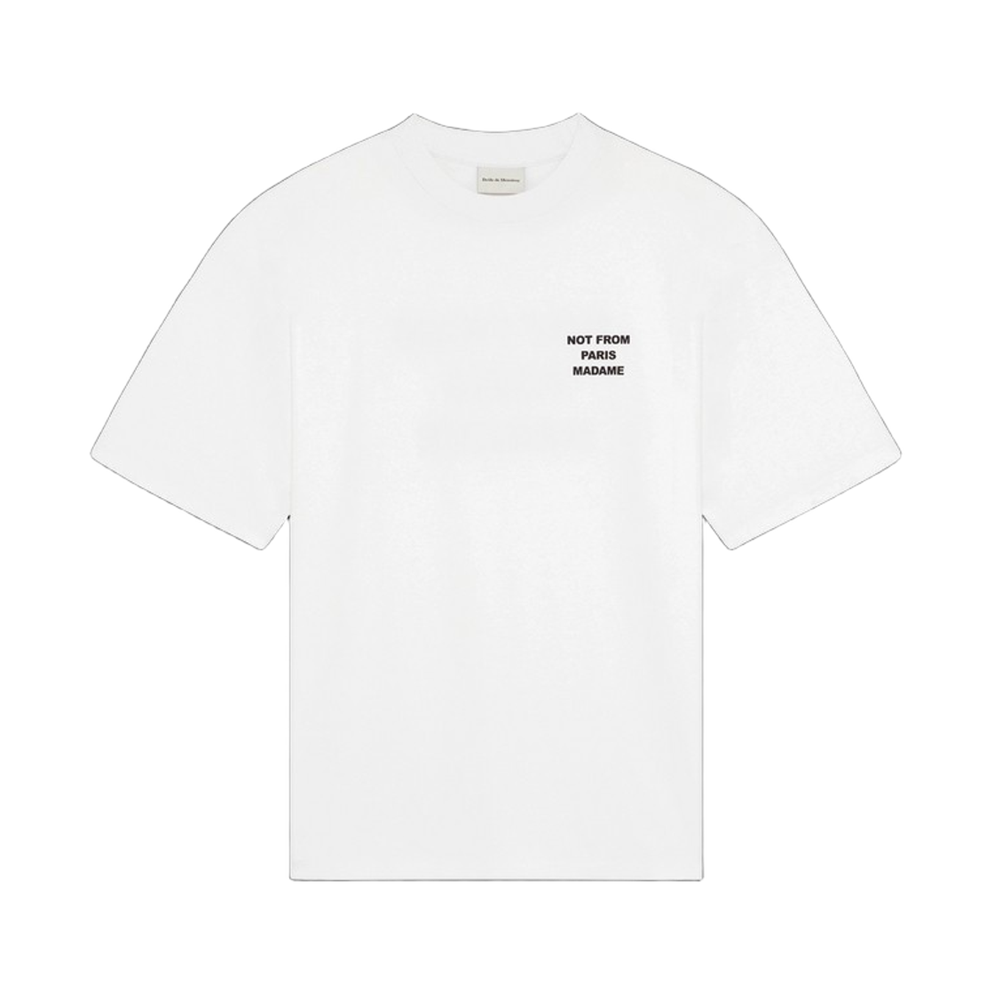 TS203-CO002-OPW Drole de Monsieur Not From Paris Madame Cotton T-Shirt Optic White