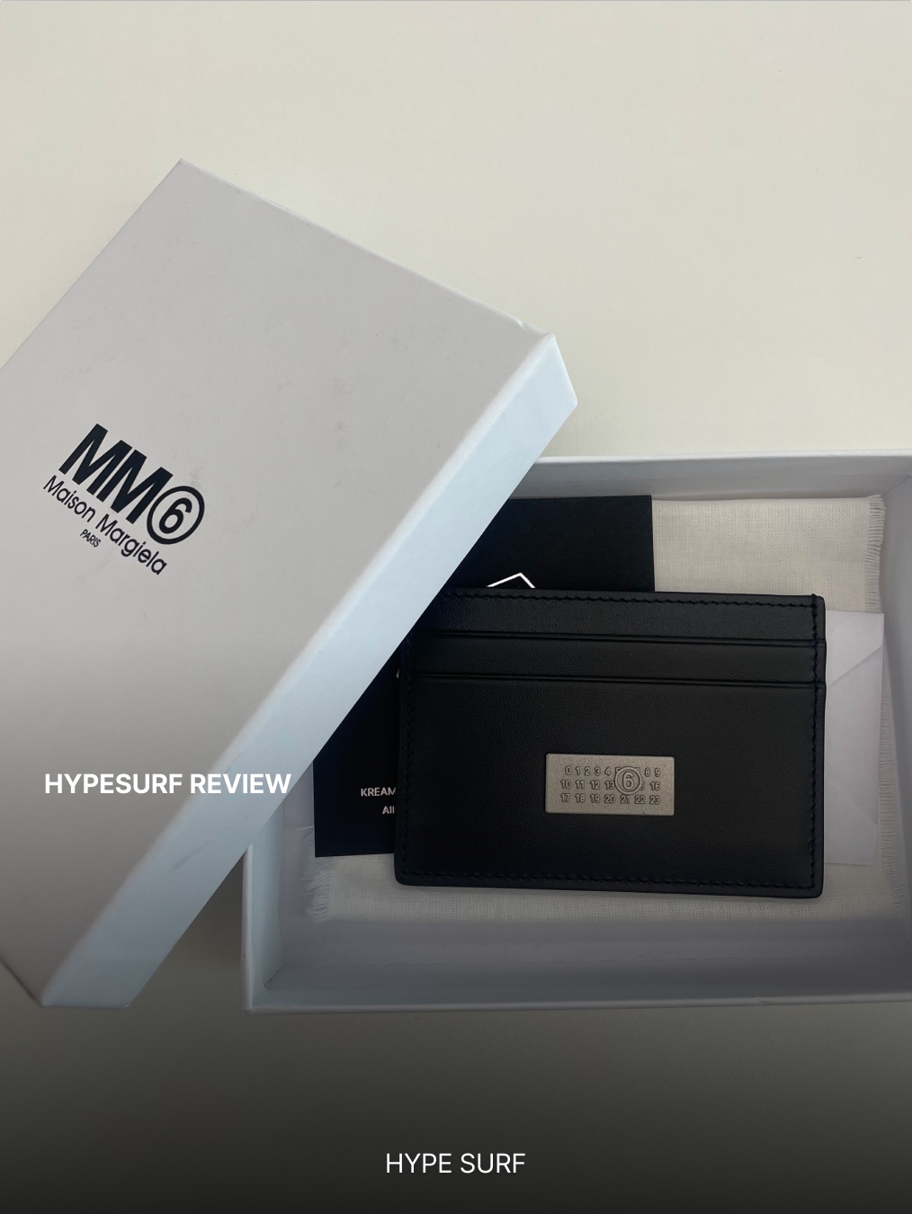 MM6 Maison Margiela Numeric Leather Card Holder Black 착용 스타일 - 3