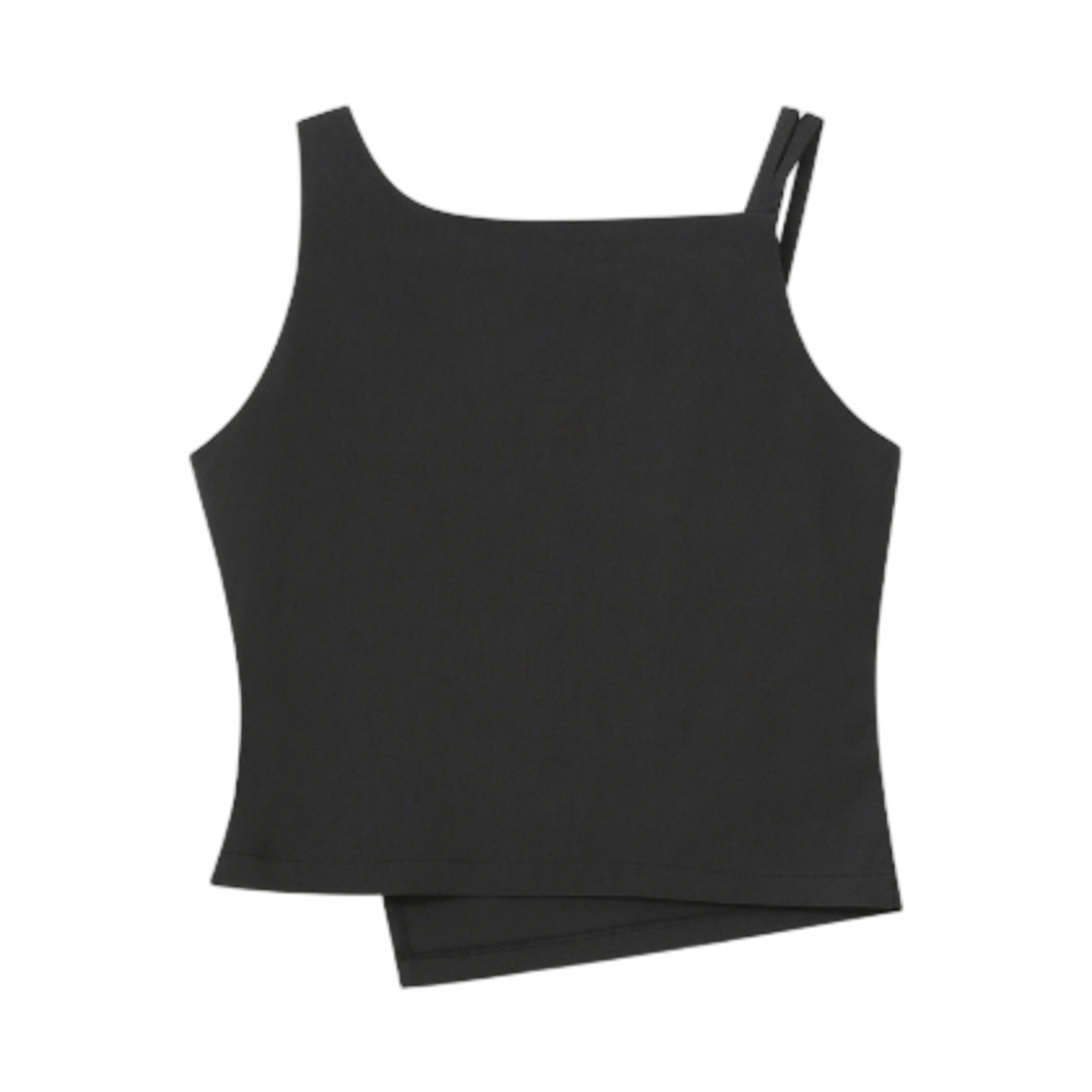 (W) 미세키서울 레이어드 버튼 슬리브리스 탑 블랙((W) Miseki Seoul Layered Button Sleeveless Top Black) - 2
