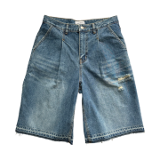 Hono Report Vintage Denim Bermuda Pants Blue