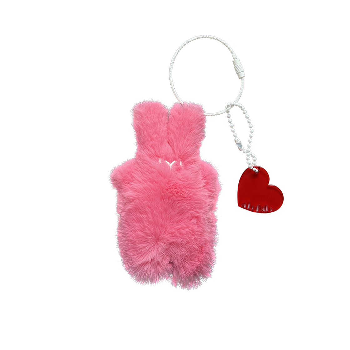 에이비페브 해피 버니 키링 핑크(ABFAB happy Bunny Key ring Pink)