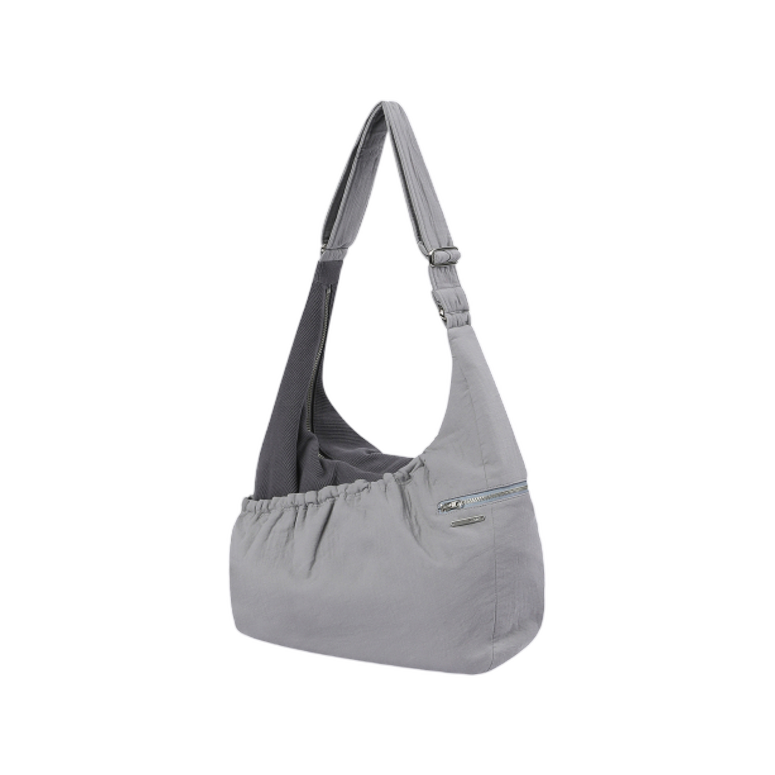 미세키서울 립드 레이어드 크로스백 차콜(Miseki Seoul Ribbed Layered Cross Bag Charcoal) - 2