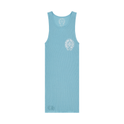 Chrome Hearts Horseshoe Rib Tank Top Baby Blue